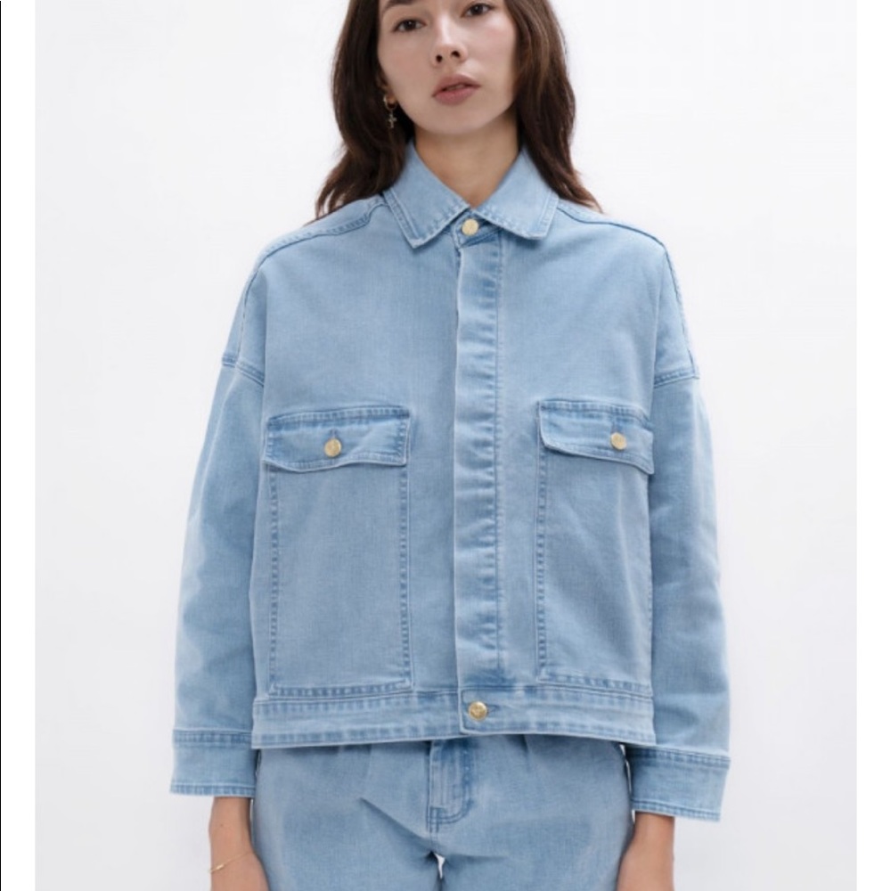 Brand new with tags sustainable jean jacket